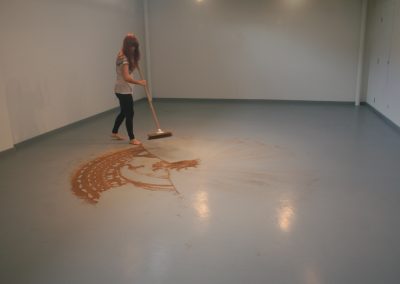 Ruth Feeney Unfilled 2010, ground tea leaves